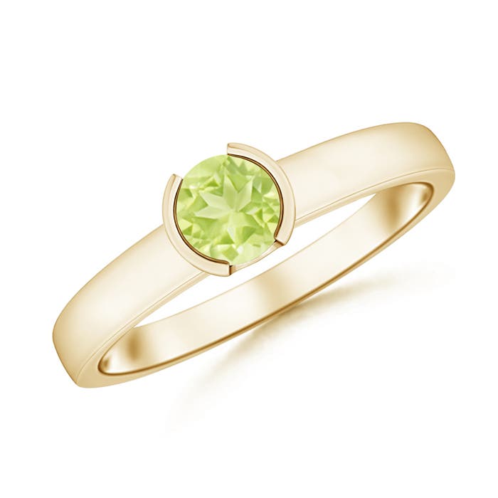 A - Peridot / 0.55 CT / 14 KT Yellow Gold