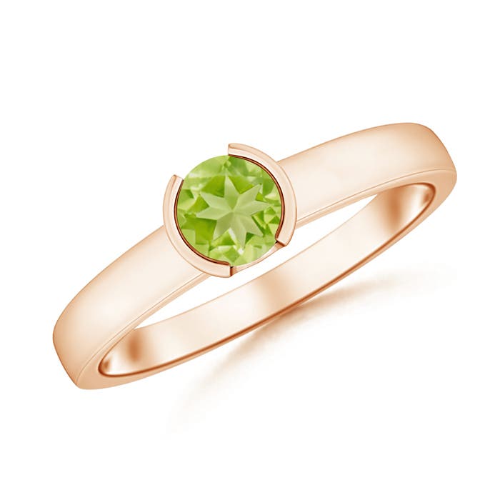 AA - Peridot / 0.55 CT / 14 KT Rose Gold