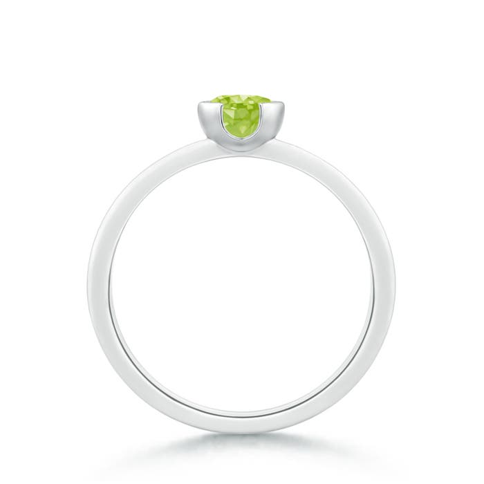 AA - Peridot / 0.55 CT / 14 KT White Gold