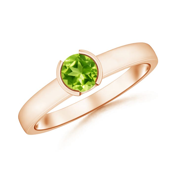 AAA - Peridot / 0.55 CT / 14 KT Rose Gold