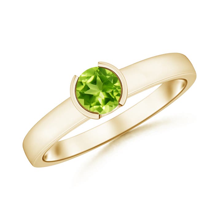 AAA - Peridot / 0.55 CT / 14 KT Yellow Gold