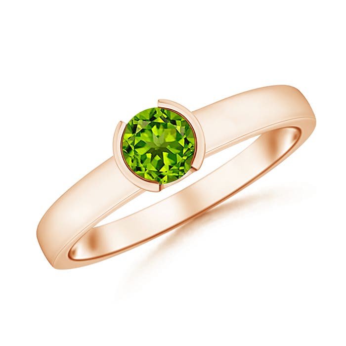 AAAA - Peridot / 0.55 CT / 14 KT Rose Gold