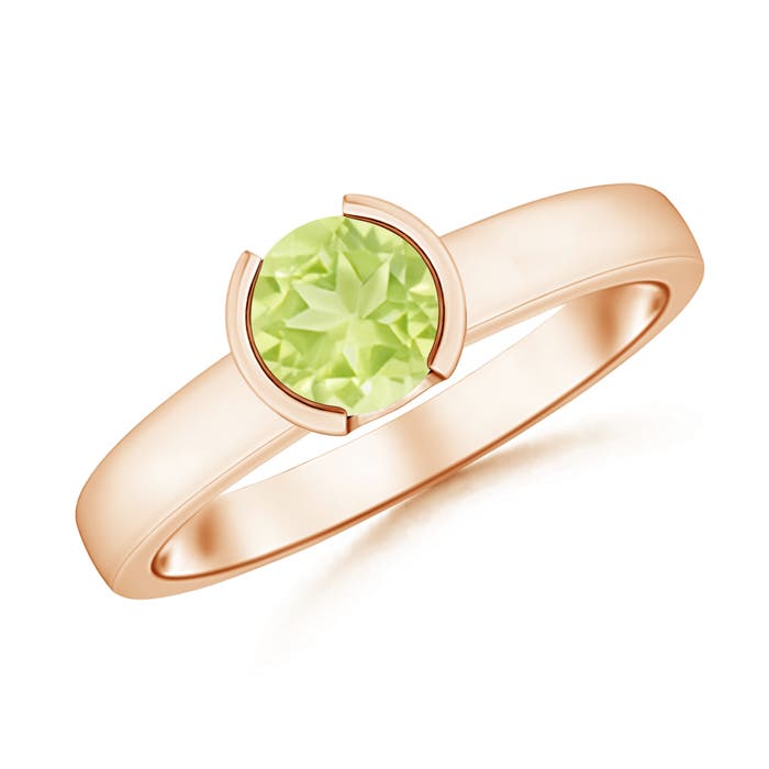 A - Peridot / 0.95 CT / 14 KT Rose Gold