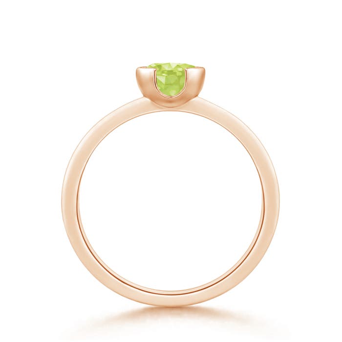 A - Peridot / 0.95 CT / 14 KT Rose Gold