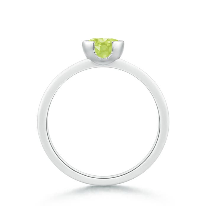 A - Peridot / 0.95 CT / 14 KT White Gold