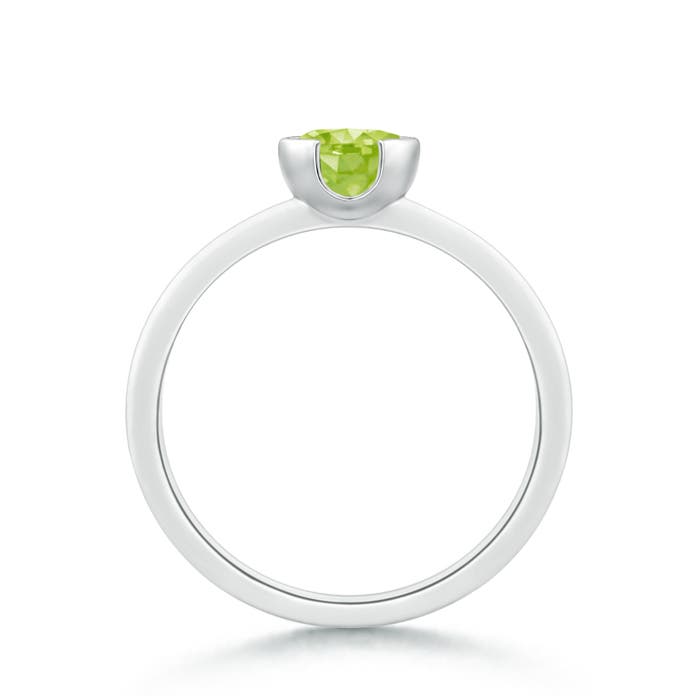 AA - Peridot / 0.95 CT / 14 KT White Gold