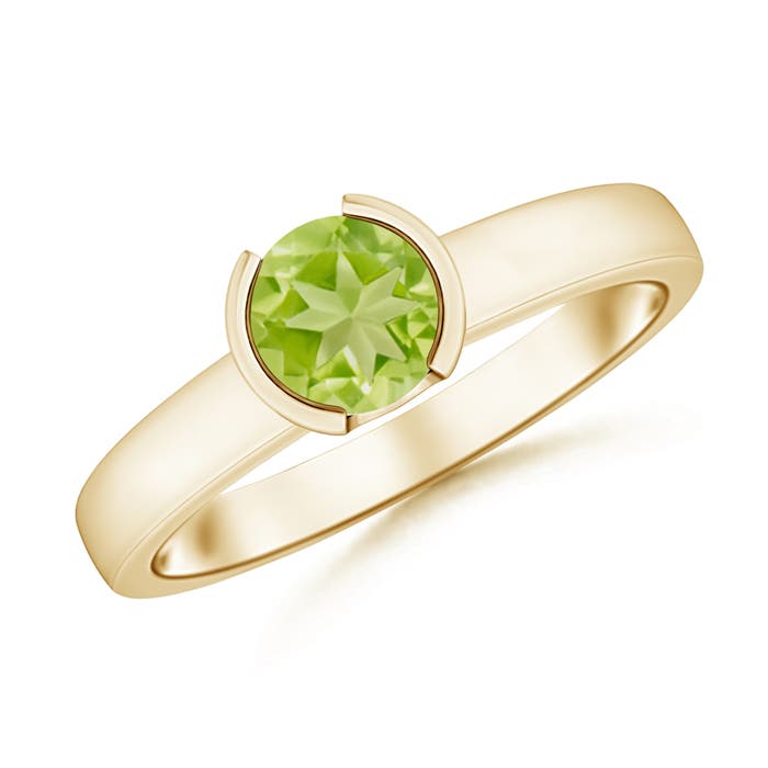 AA - Peridot / 0.95 CT / 14 KT Yellow Gold