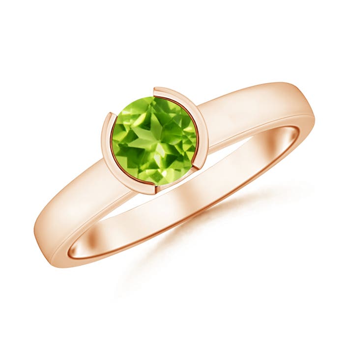 AAA - Peridot / 0.95 CT / 14 KT Rose Gold