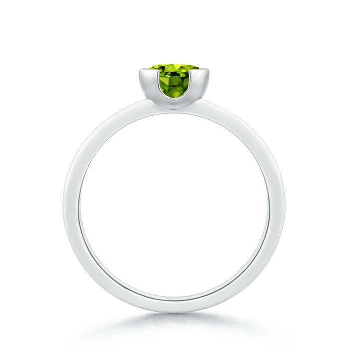 AAAA - Peridot / 0.95 CT / 14 KT White Gold