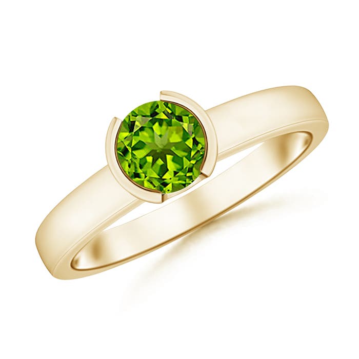 AAAA - Peridot / 0.95 CT / 14 KT Yellow Gold