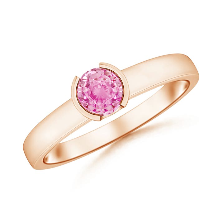 A - Pink Sapphire / 0.6 CT / 14 KT Rose Gold