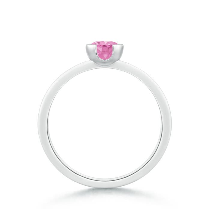 A - Pink Sapphire / 0.6 CT / 14 KT White Gold