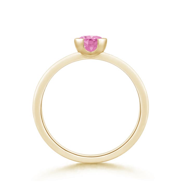 A - Pink Sapphire / 0.6 CT / 14 KT Yellow Gold