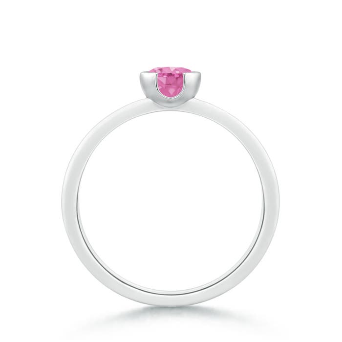 AA - Pink Sapphire / 0.6 CT / 14 KT White Gold