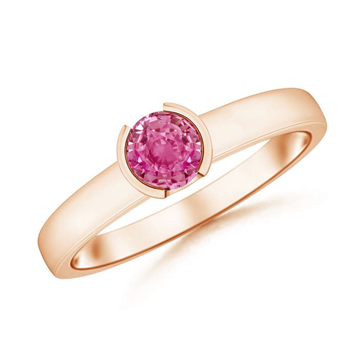 AAA - Pink Sapphire / 0.6 CT / 14 KT Rose Gold