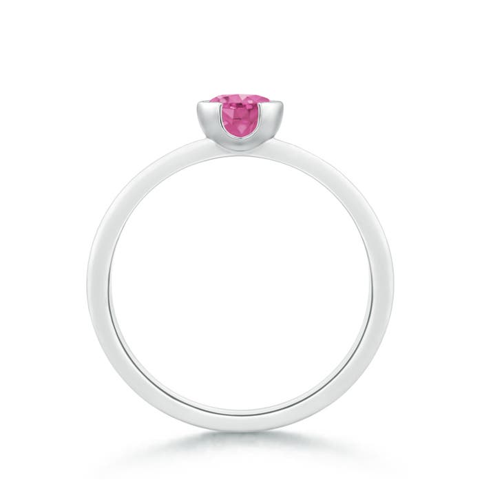 AAA - Pink Sapphire / 0.6 CT / 14 KT White Gold