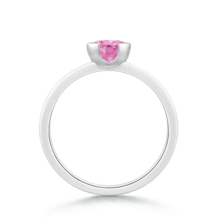 A - Pink Sapphire / 1 CT / 14 KT White Gold