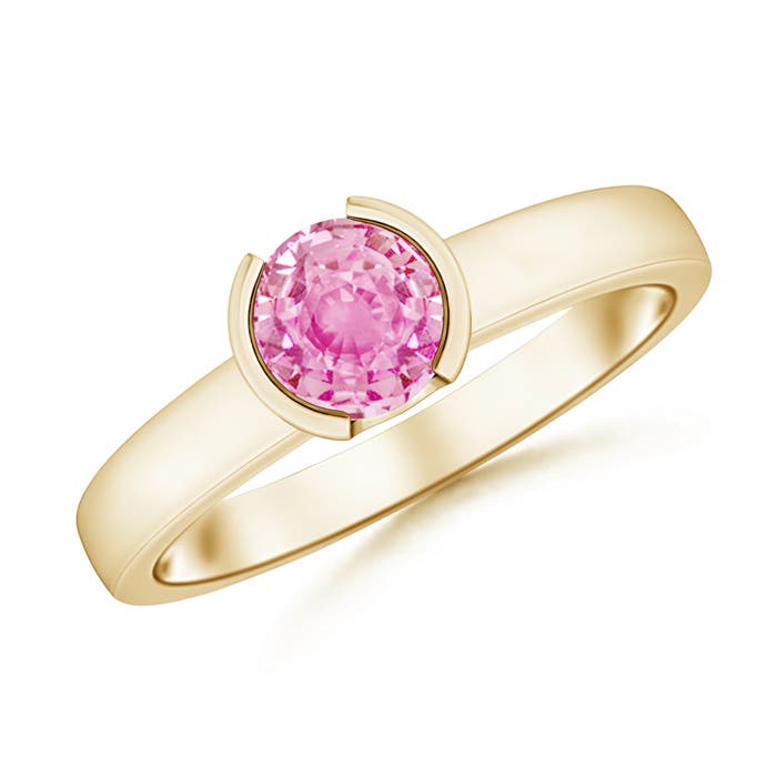 A - Pink Sapphire / 1 CT / 14 KT Yellow Gold