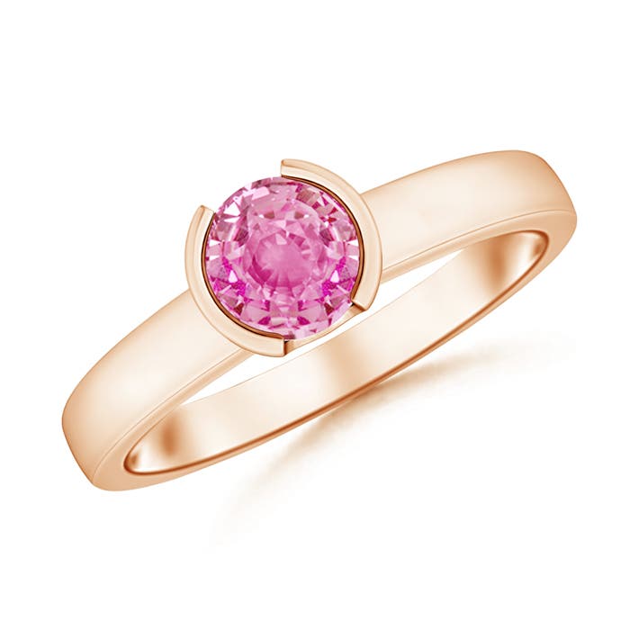 AA - Pink Sapphire / 1 CT / 14 KT Rose Gold