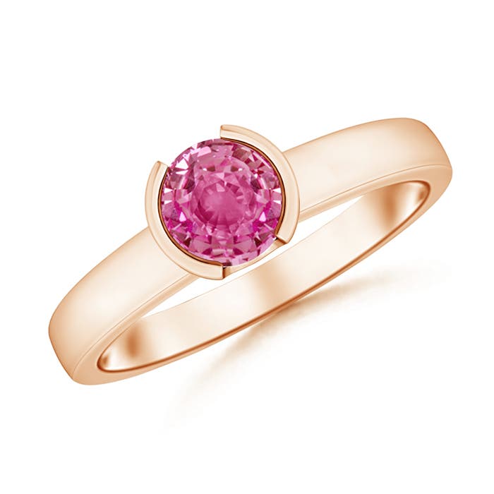 AAA - Pink Sapphire / 1 CT / 14 KT Rose Gold