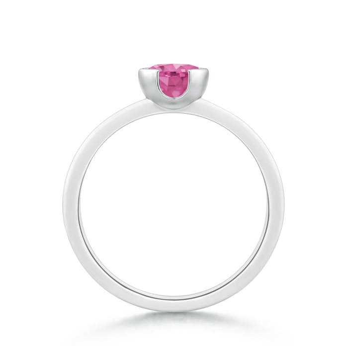 AAA - Pink Sapphire / 1 CT / 14 KT White Gold