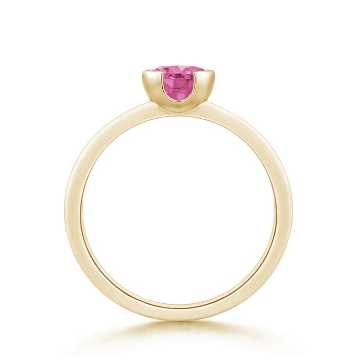 AAA - Pink Sapphire / 1 CT / 14 KT Yellow Gold