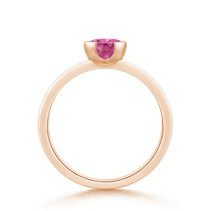 AAAA - Pink Sapphire / 1 CT / 14 KT Rose Gold