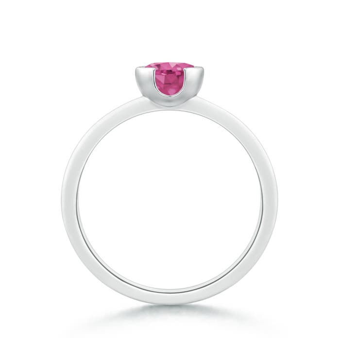 AAAA - Pink Sapphire / 1 CT / 14 KT White Gold