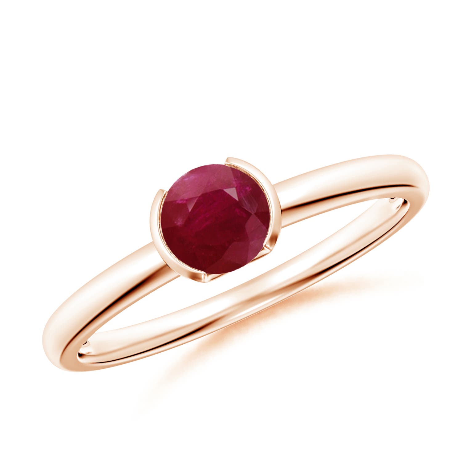 A - Ruby / 0.6 CT / 14 KT Rose Gold