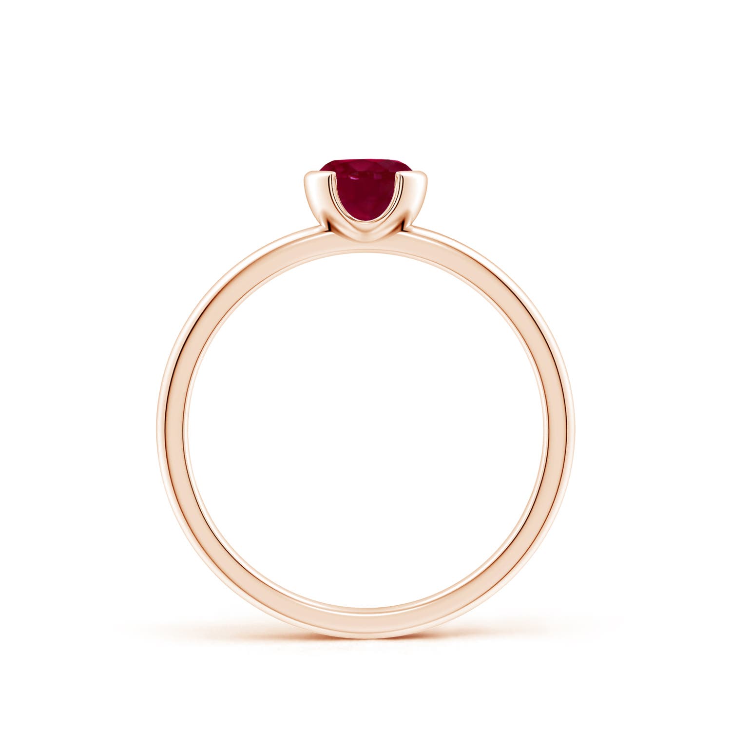 A - Ruby / 0.6 CT / 14 KT Rose Gold