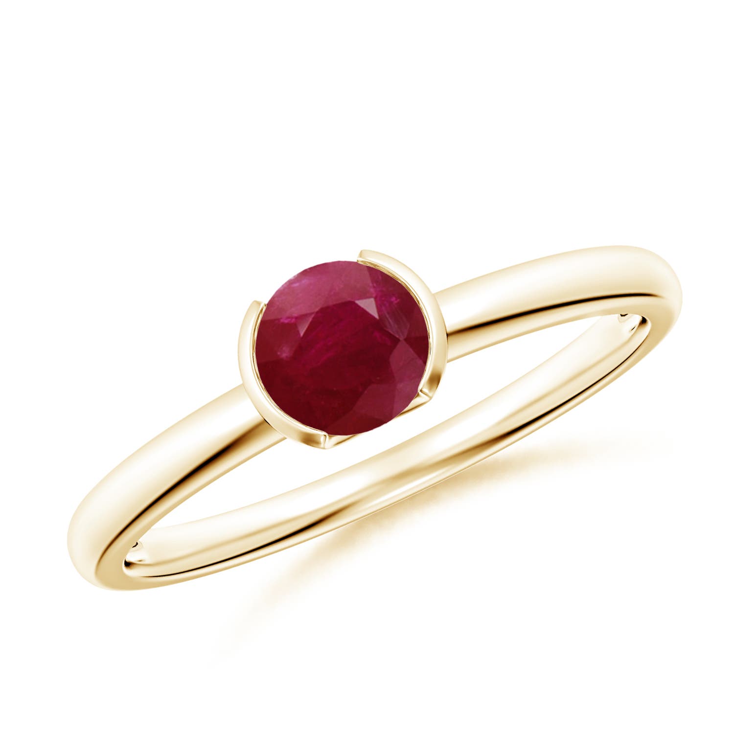 A - Ruby / 0.6 CT / 14 KT Yellow Gold