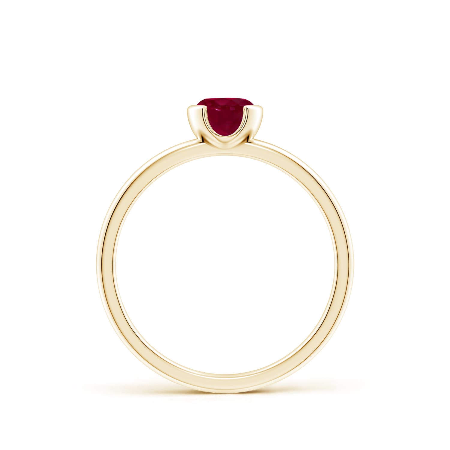 A - Ruby / 0.6 CT / 14 KT Yellow Gold