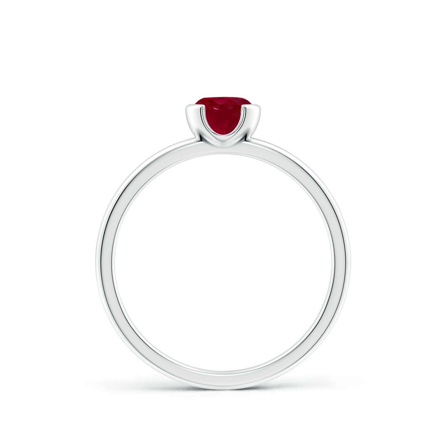 AA - Ruby / 0.6 CT / 14 KT White Gold