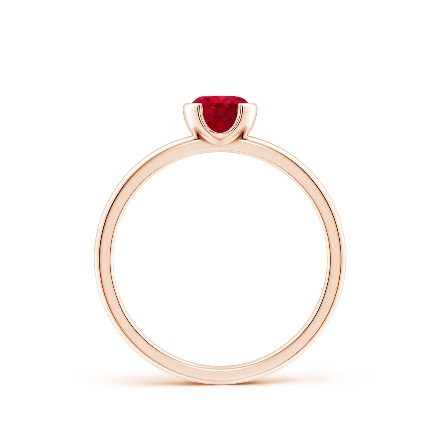 AAA - Ruby / 0.6 CT / 14 KT Rose Gold