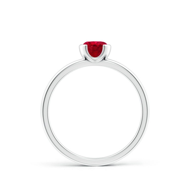 Semi Bezel-Set Ruby Solitaire Engagement Ring | Angara
