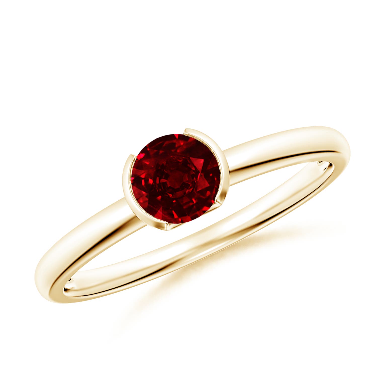 AAAA - Ruby / 0.6 CT / 14 KT Yellow Gold