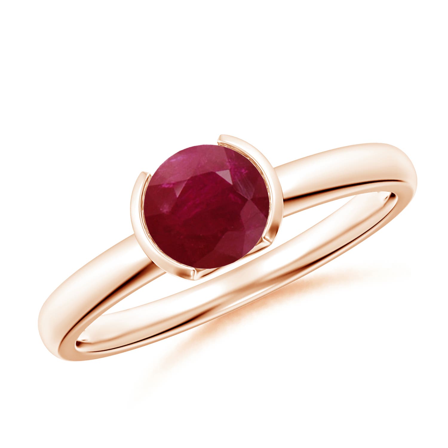 A - Ruby / 1 CT / 14 KT Rose Gold