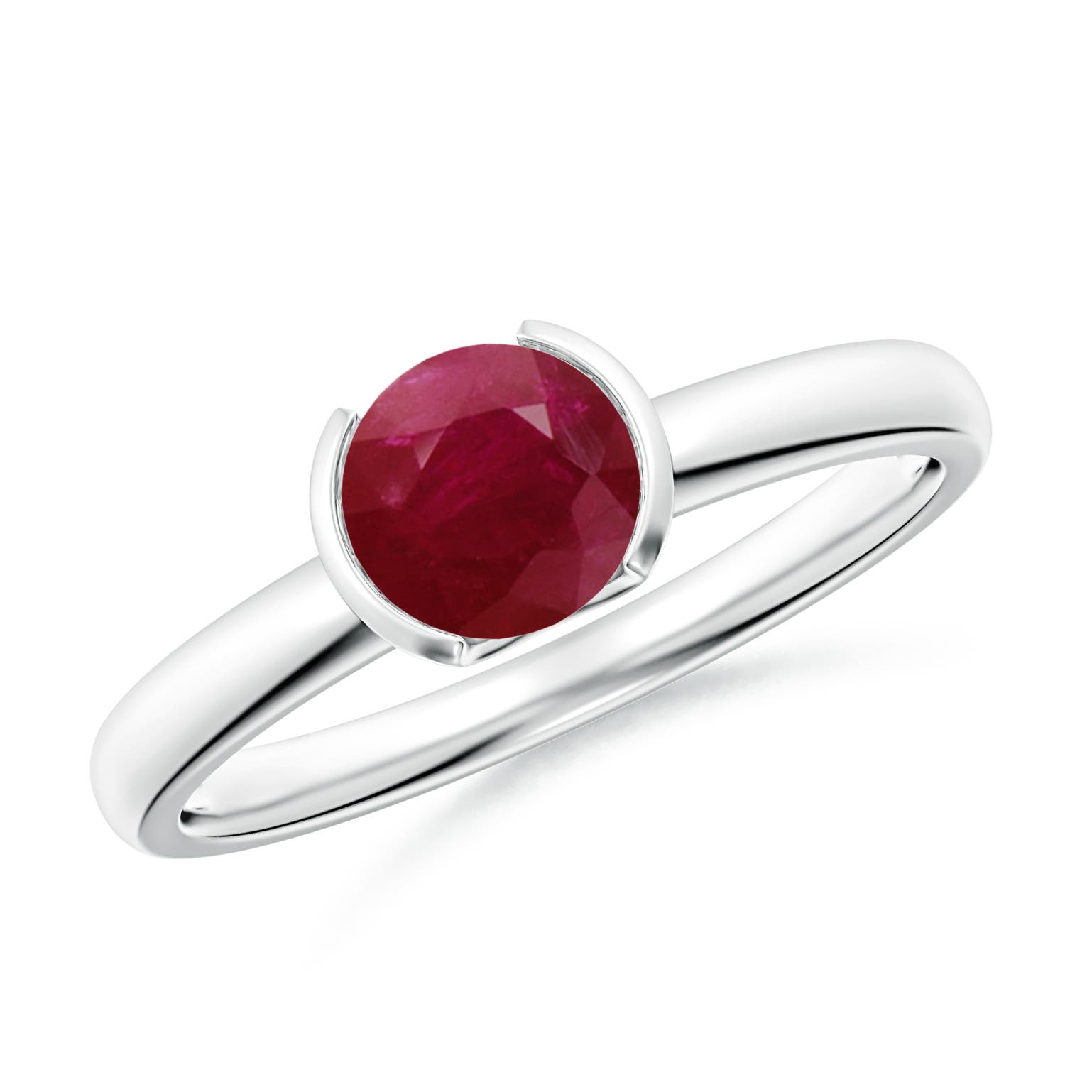 A - Ruby / 1 CT / 14 KT White Gold