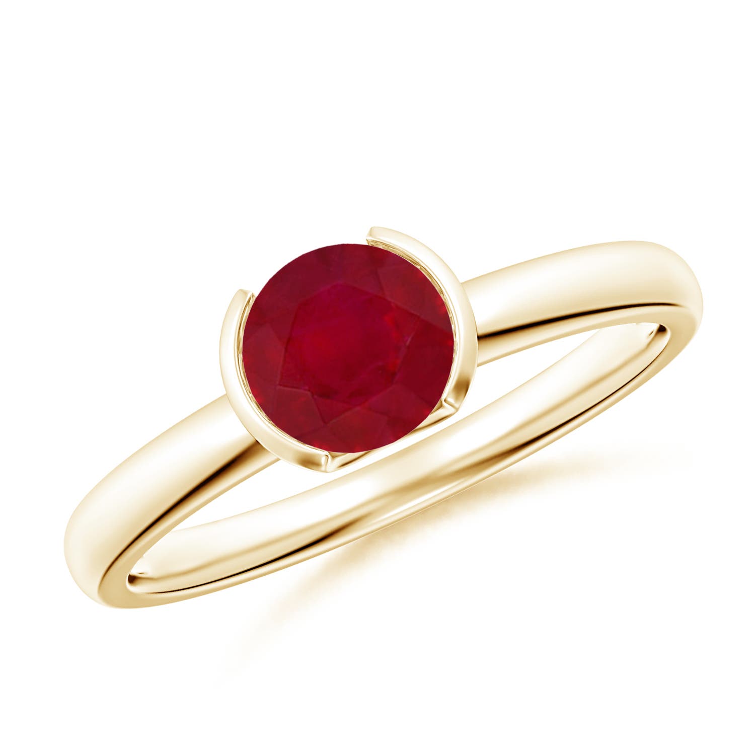 AA - Ruby / 1 CT / 14 KT Yellow Gold