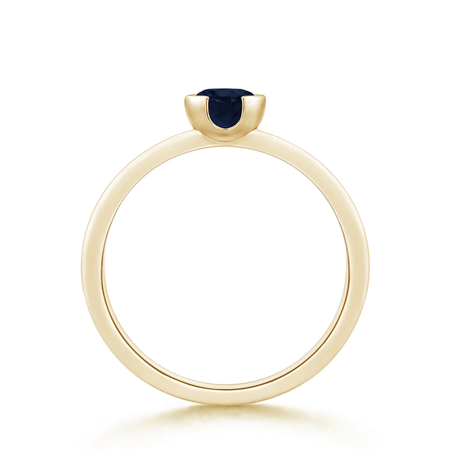 A - Blue Sapphire / 0.6 CT / 14 KT Yellow Gold