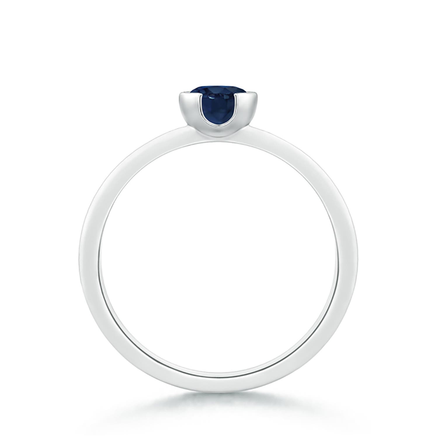 AA - Blue Sapphire / 0.6 CT / 14 KT White Gold