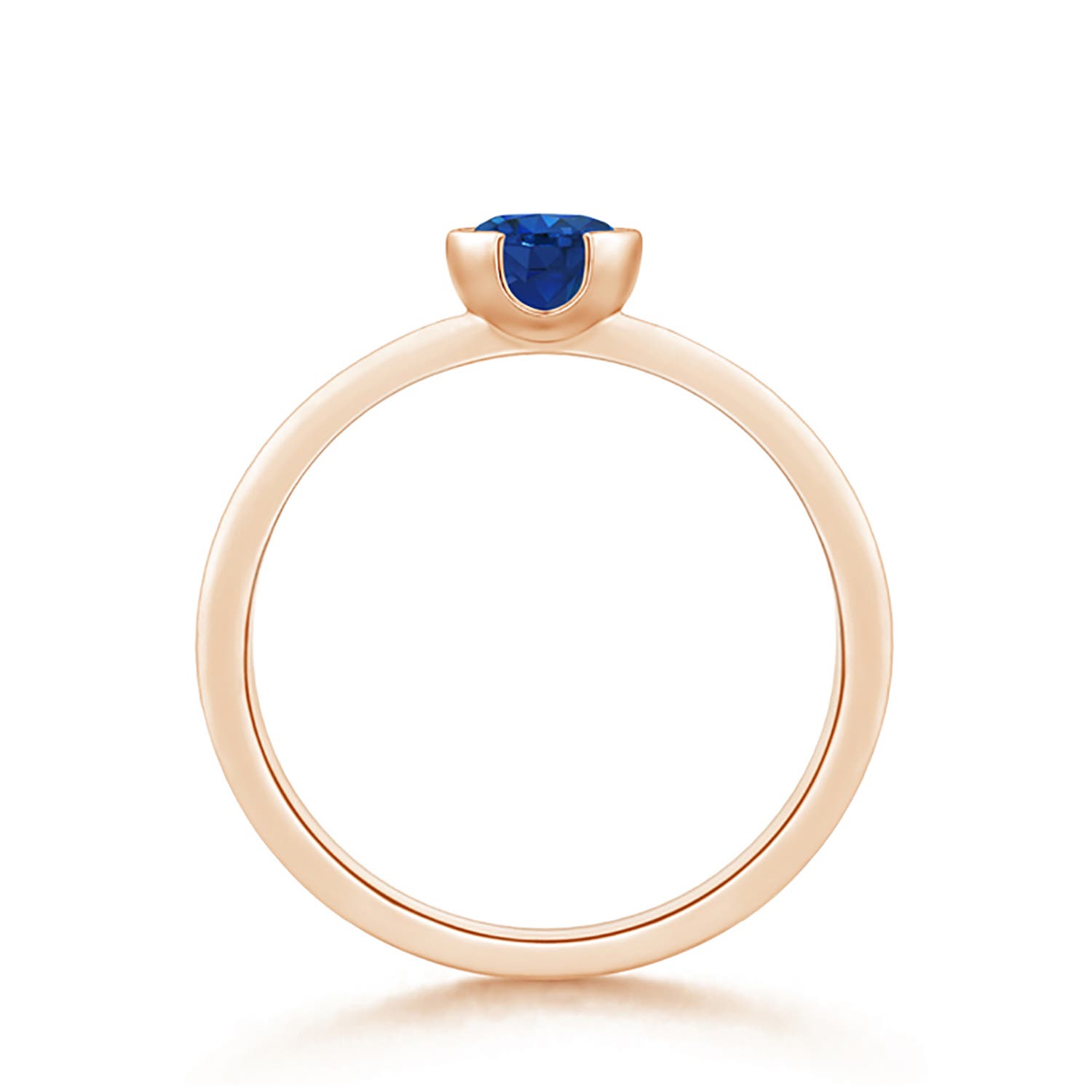 AAA - Blue Sapphire / 0.6 CT / 14 KT Rose Gold