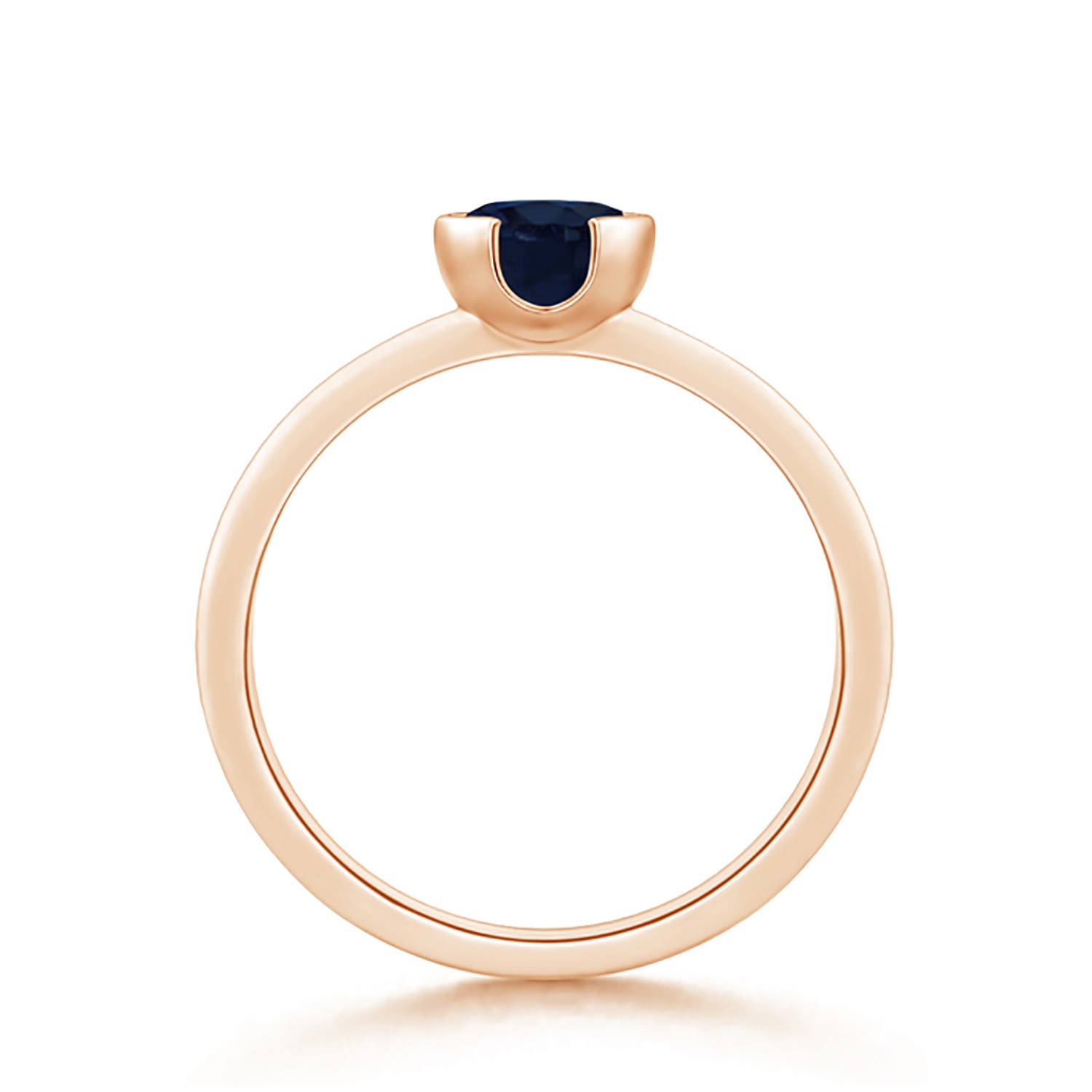 A - Blue Sapphire / 1 CT / 14 KT Rose Gold