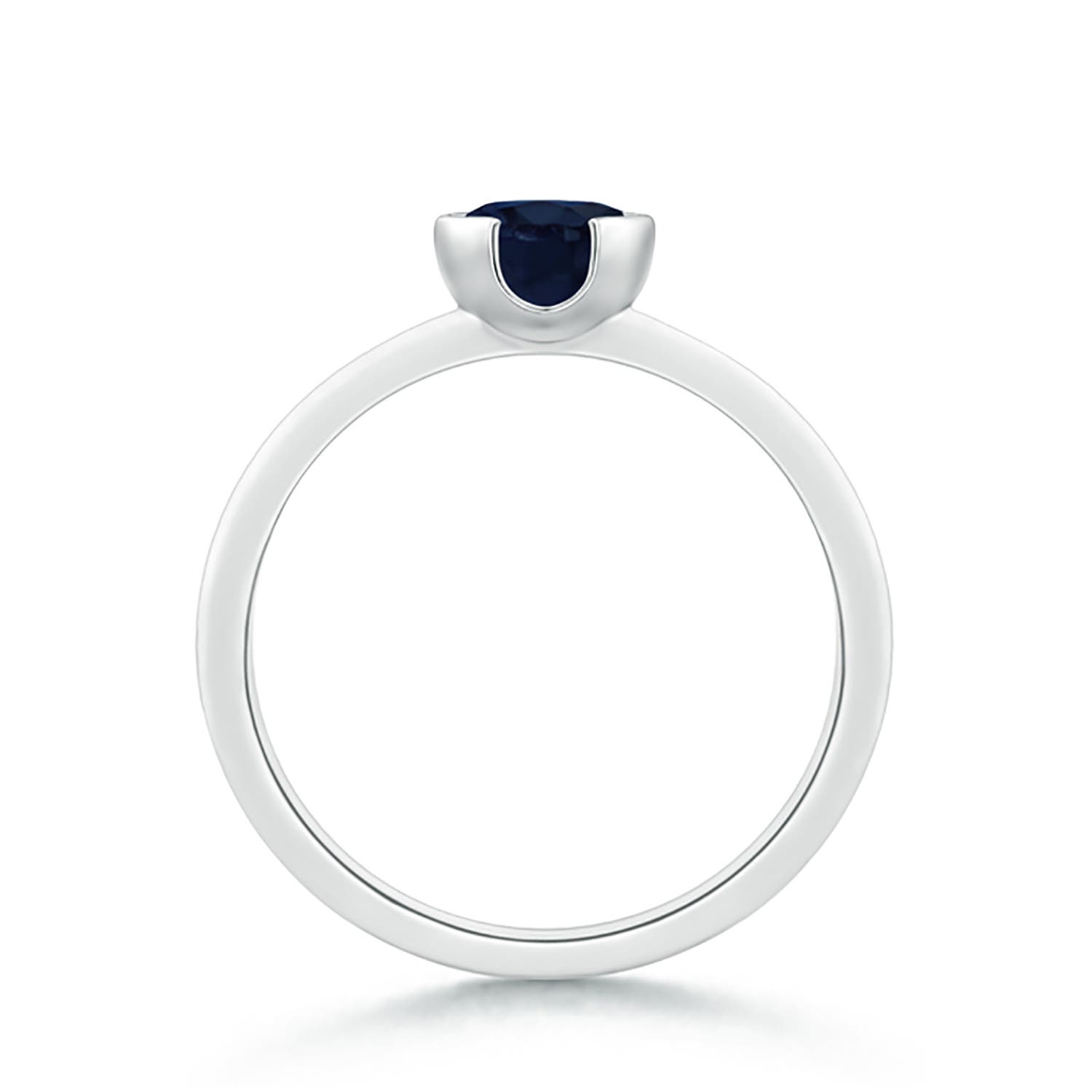 A - Blue Sapphire / 1 CT / 14 KT White Gold