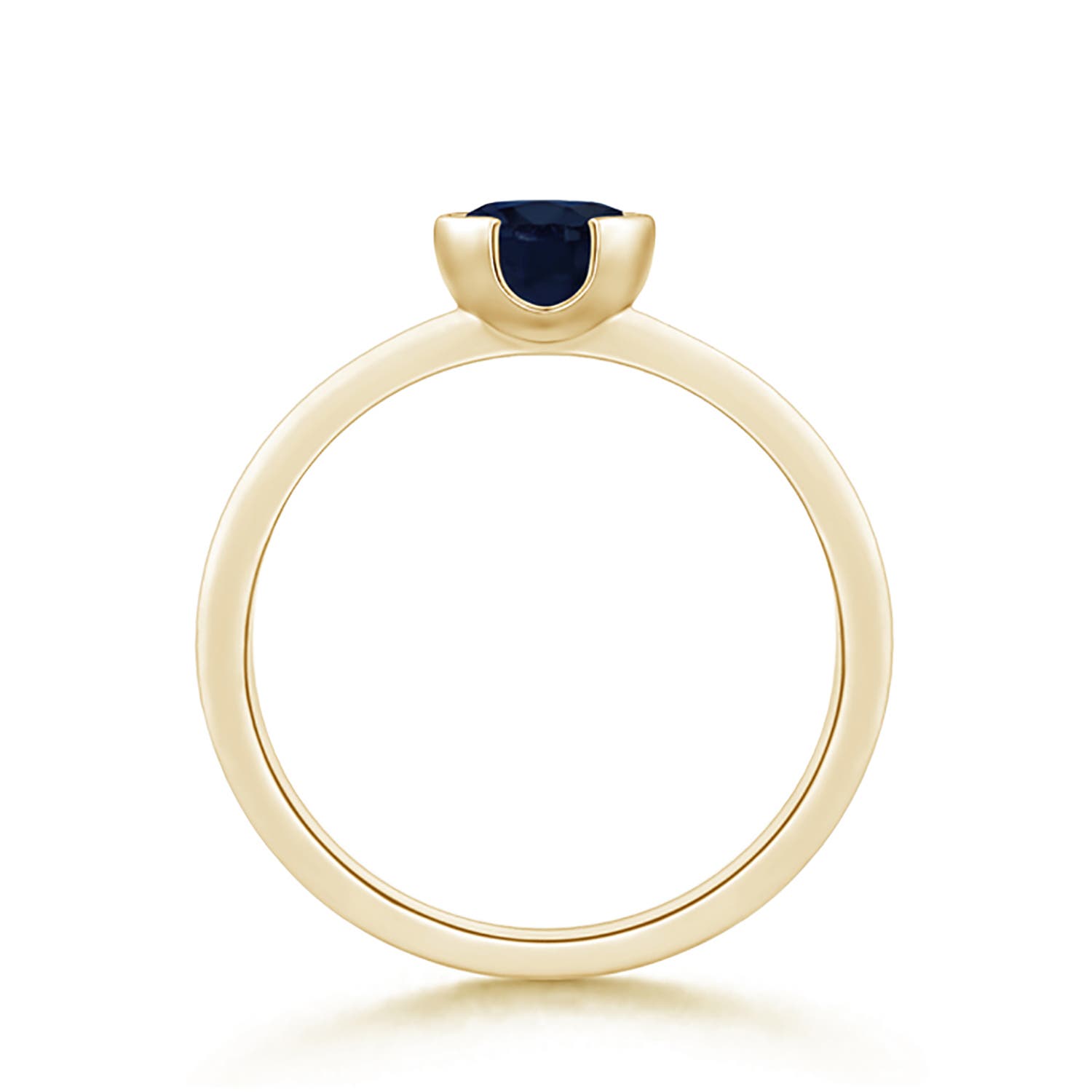 A - Blue Sapphire / 1 CT / 14 KT Yellow Gold