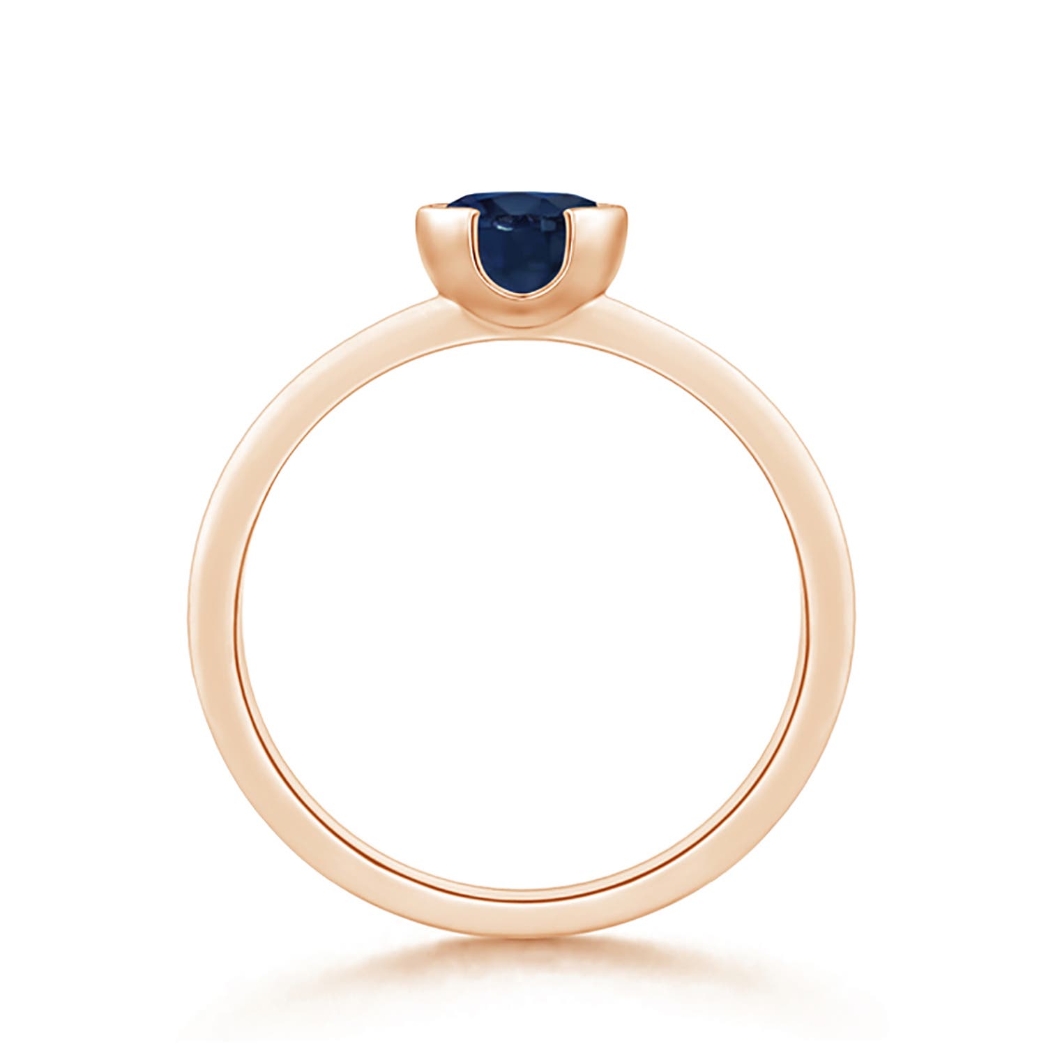 AA - Blue Sapphire / 1 CT / 14 KT Rose Gold