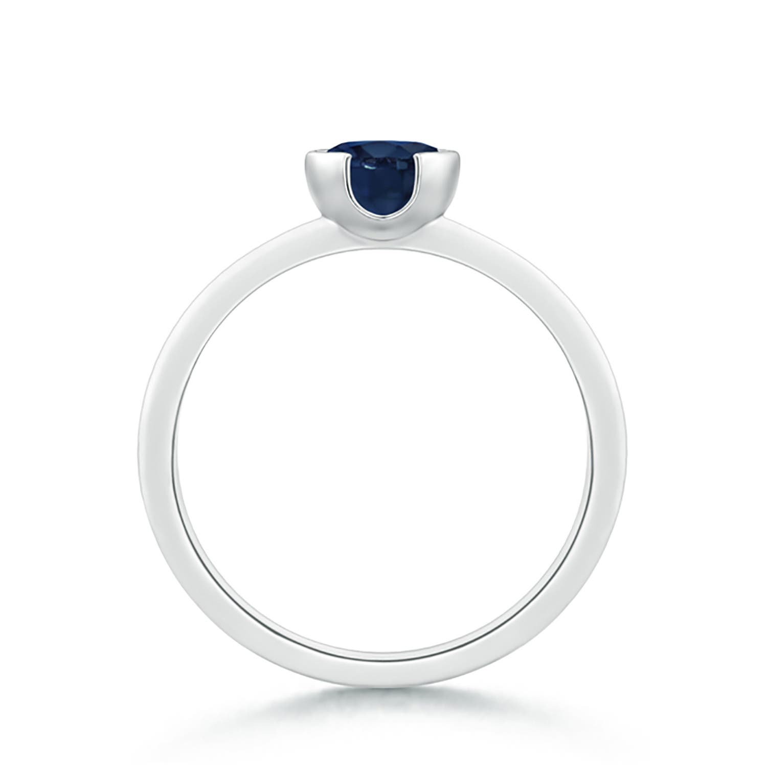 AA - Blue Sapphire / 1 CT / 14 KT White Gold