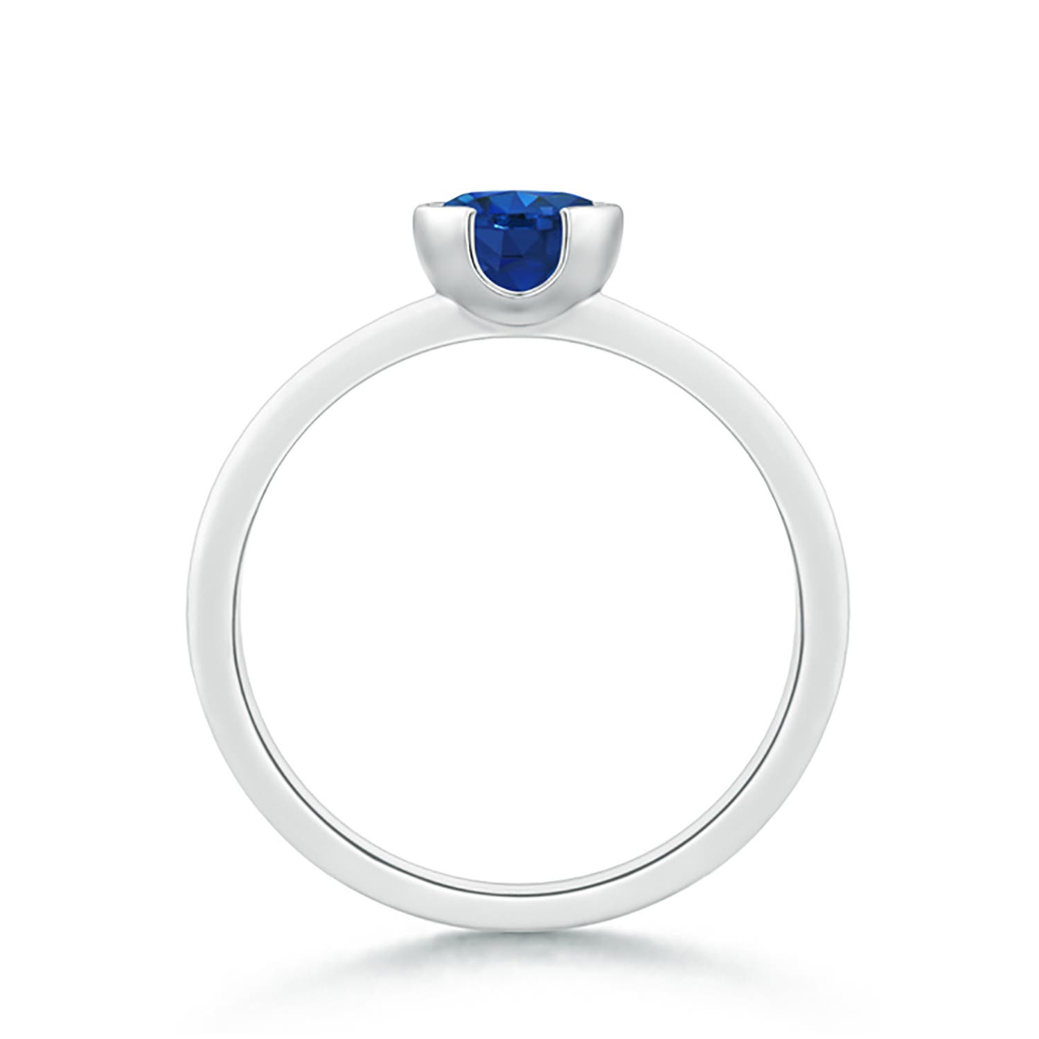 AAA - Blue Sapphire / 1 CT / 14 KT White Gold