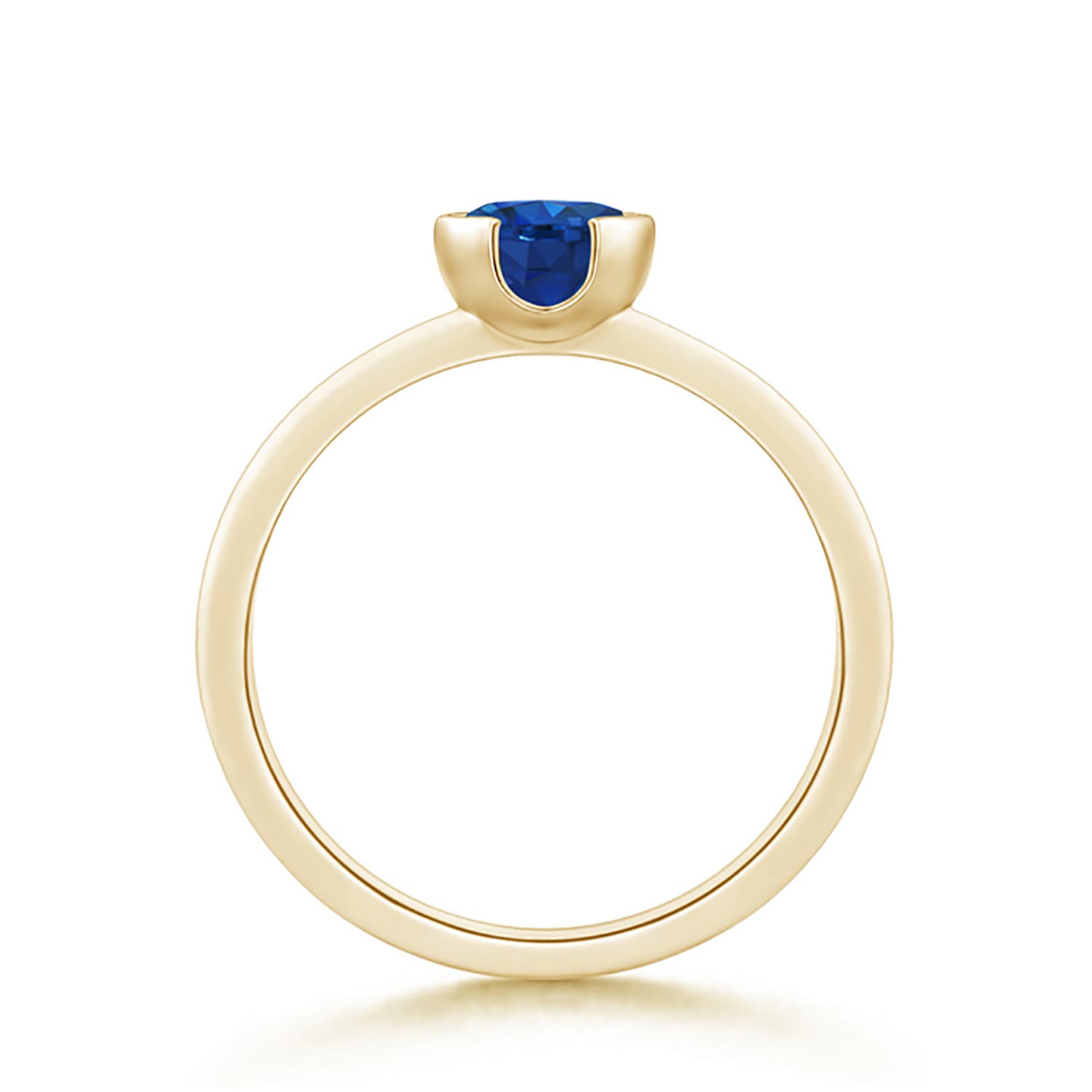 AAA - Blue Sapphire / 1 CT / 14 KT Yellow Gold