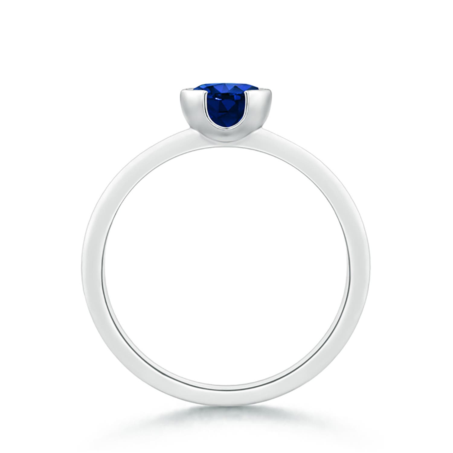 AAAA - Blue Sapphire / 1 CT / 14 KT White Gold